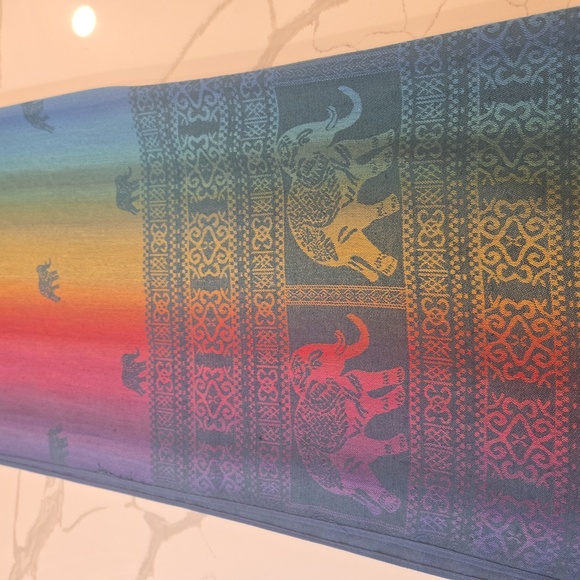 Pashmina Rainbow Elephant Oversized Scarf Wrap Womens XL Pride - Picture 1 of 7